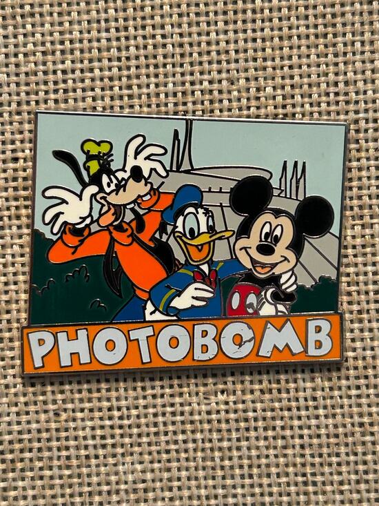 Disney Jewelry - Disney Parks Mickey Donald Goofy Space Mountain Photo Bomb Pin